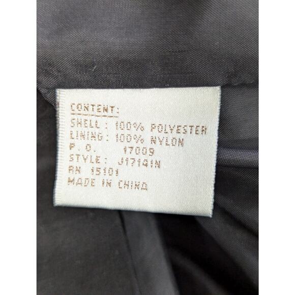 JONES NEW YORK! ADORABLY CHIC BLACK MICROFIBER UTILITY STYLE JACKET, COAT! SZ L - Picture 9 of 11